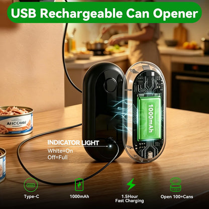 Electric Can Opener, Automatic Smooth Edge for Kitchen Seniors
