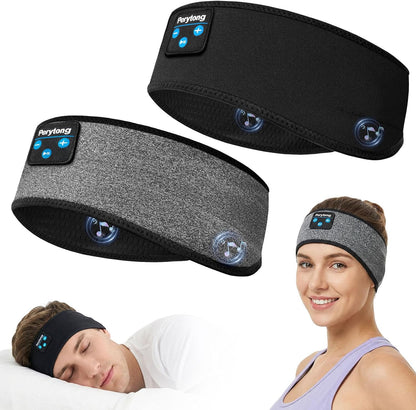 Perytong 2 Pack Sleep Headphones, Sleeping Headphones | Bluetooth Headband with Ultra-Thin HD Stereo Speaker, Wireless Headphone for Sports, Insomnia, Yoga, Air Travel, Meditation