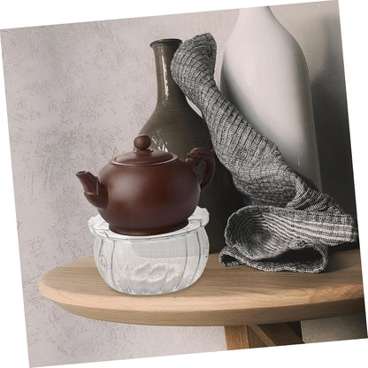 SOLUSTRE Glass Tea Kettle Warmer Tea Light Heater Stand for Teapot Food Warmer Accessory