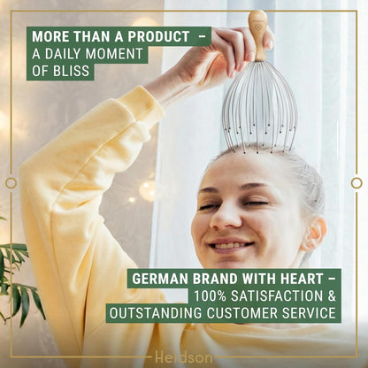 HELDSON Wire Head Massager 32 Fingers – Scalp Head Scratcher Whisk Tool