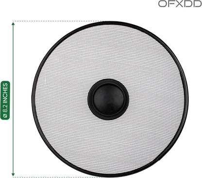 Stainless Steel Splatter Screen with Lid for Cooking - Set of 3: 8,2", 10", 11,4" - Splatter Grease Guard for Kitchen Stove - Anti Oil Splash Frying Shield