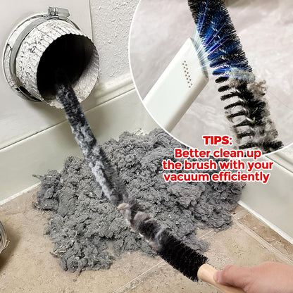 Holikme Dryer Vent Cleaner Kit, 2 Pcs Replacement Lint Brush for Vent Trap | Dryer Vent Cleaning Kit with Crevice Tool - Deep Lint Brush for Dryer Trap & Filter, Flexible Nylon Bristles