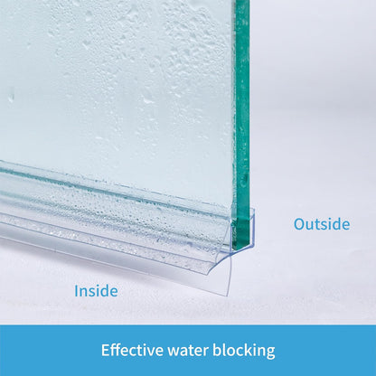 2-Pack ShowerDoor Bottom Seal 3/8" x 36" Polycarbonate Frameless Ultra Clear Shower Door Seal Strip for Glass Doors Stop Leaks and Create a Water Barrier Replacement Shower Cubicle