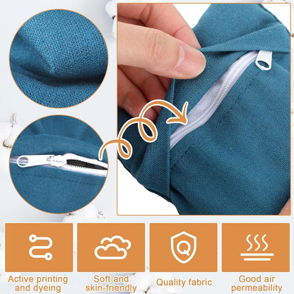 SmoothNovelty 6 Pack Cotton Eye Pillow Cover, for Zipper Yoga Spa