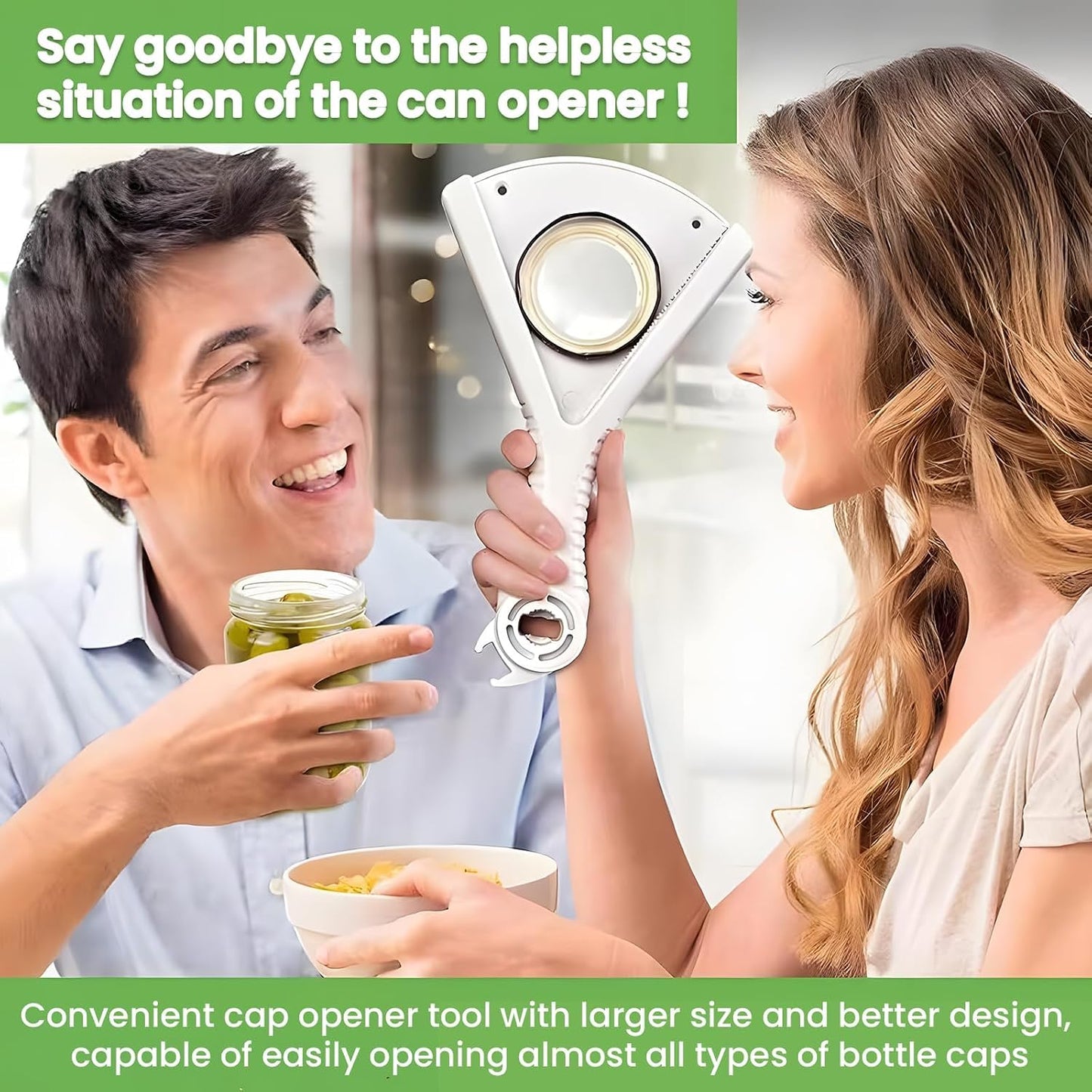 Jar Opener for Weak Hands & Seniors with Arthritis, 2-in-1 Handheld & Under Cabinet Bottle Can Opener, Easy Grip No-Slip Jar Lid Opener for Arthritic Hands