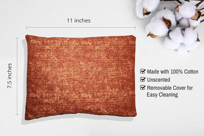 Microwavable Corn Filled Heating Pad and Cold Pack/Washable 100% Cotton Cover (Cross Hatch - Mint, 7.5in W x 11in L)