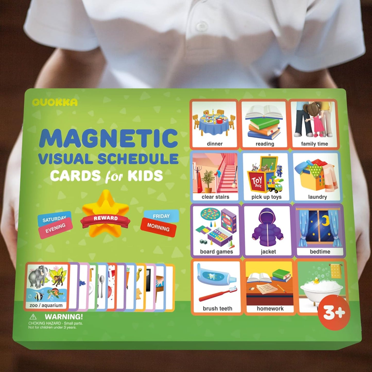 Magnetic Chore Chart for Kids - Reward Behavior Chart for Kids at Home | Dry Erase Morning Routine Schedule Board - Responsibility Star Chart for Toddlers 3-5 - 48 Magnets and 49 Stars
