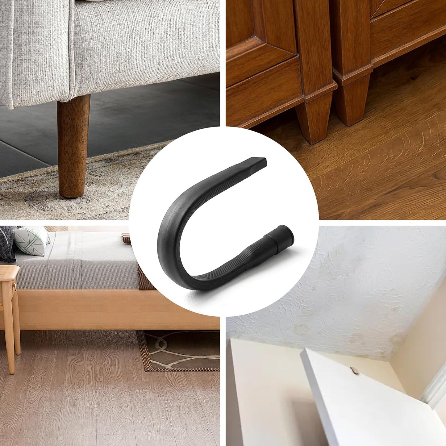 Dryer Vent Vacuum Hose Attachment, Flexible 25 Inch Crevice Tool for Lint Removal and Deep Cleaning, Flat Narrow Nozzle Fits 1-1/4" and 1-3/8" Vacuum Hoses