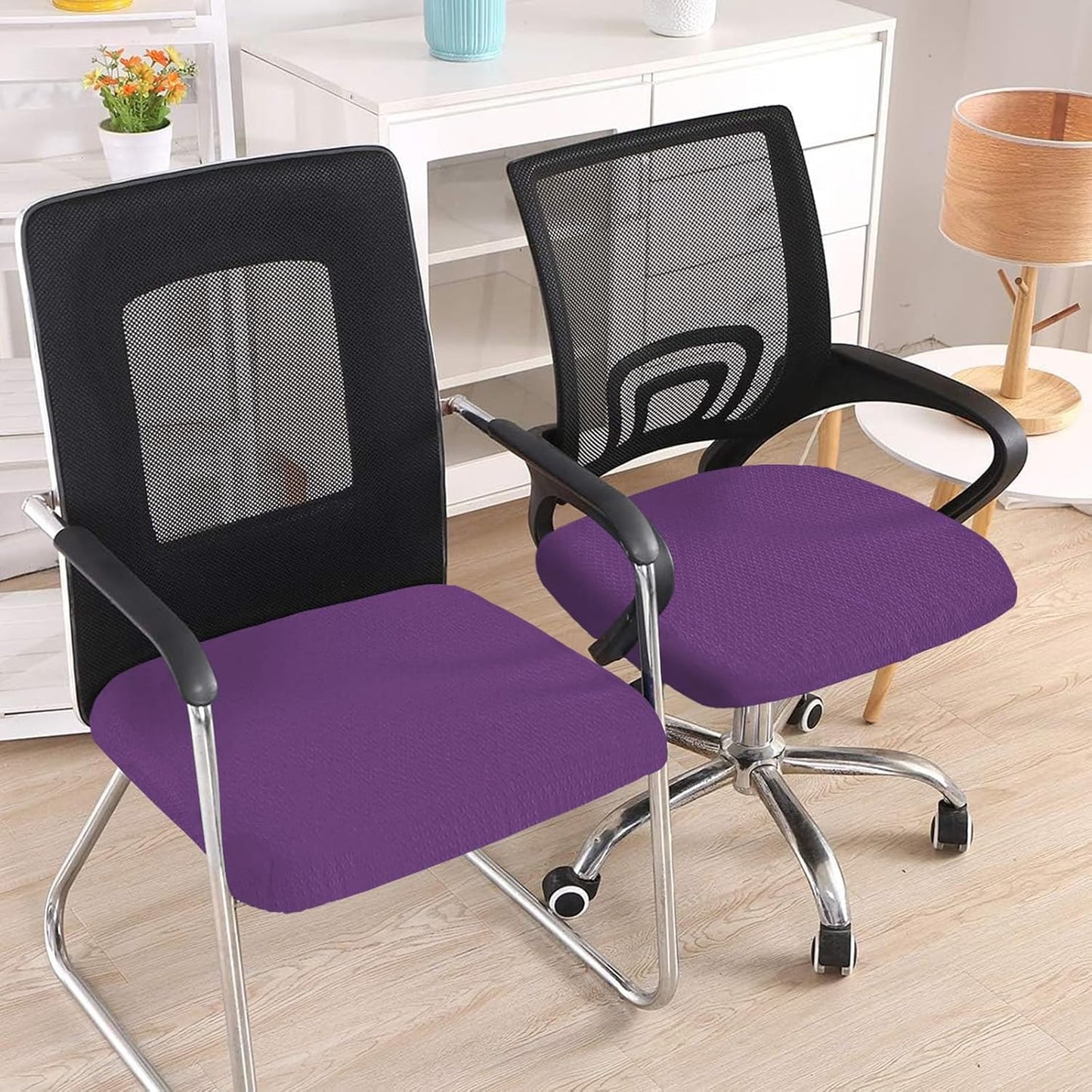 Smiry Office Computer Chair Armrest Covers, 2PCs Anti-dust Arm Rest Pad | Removable Washable Desk Chair Arm Pad Covers, Grey