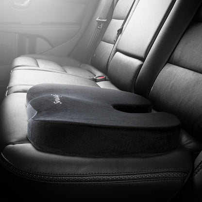 Upgraded Memory Foam Seat Cushion, for Sciatica, Back, Hip, and Tailbone Pain Relief, Firm Comfortable, Support for Office Chair, Wheelchair,Car. Nonslip Orthopedic Memory Foam Coccyx Cushion