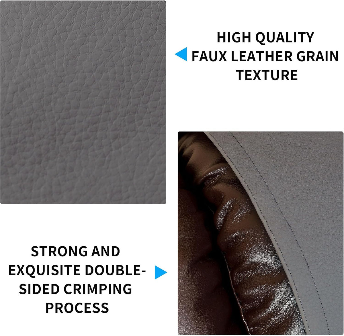 Non Slip Recliner Headrest Protector Washable Faux Leather Headrest Covers for Recliner Chair Waterproof Couch Head Rest Covers for Sofa,Furniture,Office Chair,Theater Seat