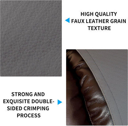 Non Slip Recliner Headrest Protector Washable Faux Leather Headrest Covers for Recliner Chair Waterproof Couch Head Rest Covers for Sofa,Furniture,Office Chair,Theater Seat