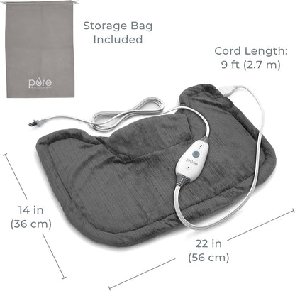 Pure Enrichment PureRelief Neck & Shoulder Heating Pad with 4 Heat Settings