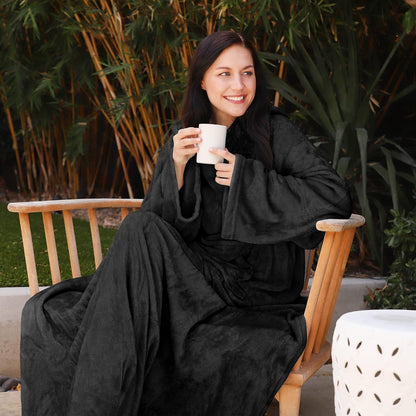 Catalonia Wearable Blanket with Sleeves for Women & Men, Fleece Wrap Throw | Cozy Sleeve Design for Hands-Free Comfort, Perfect for Reading, TV Time & Relaxing, Christmas & Birthday Gift