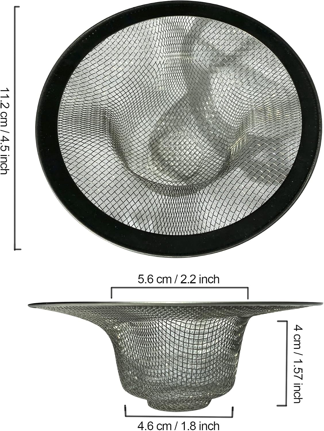 Sink Strainer,Drain Hair Catcher for Bathroom Bathtub Drains(2.75" / 1") | Bathroom Sink Drain Strainer,2PCS Drain Mesh Baskets for Laundry, Mop Pool, RV Sink