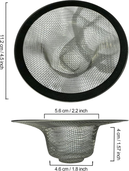 Sink Strainer,Drain Hair Catcher for Bathroom Bathtub Drains(2.75" / 1") | Bathroom Sink Drain Strainer,2PCS Drain Mesh Baskets for Laundry, Mop Pool, RV Sink