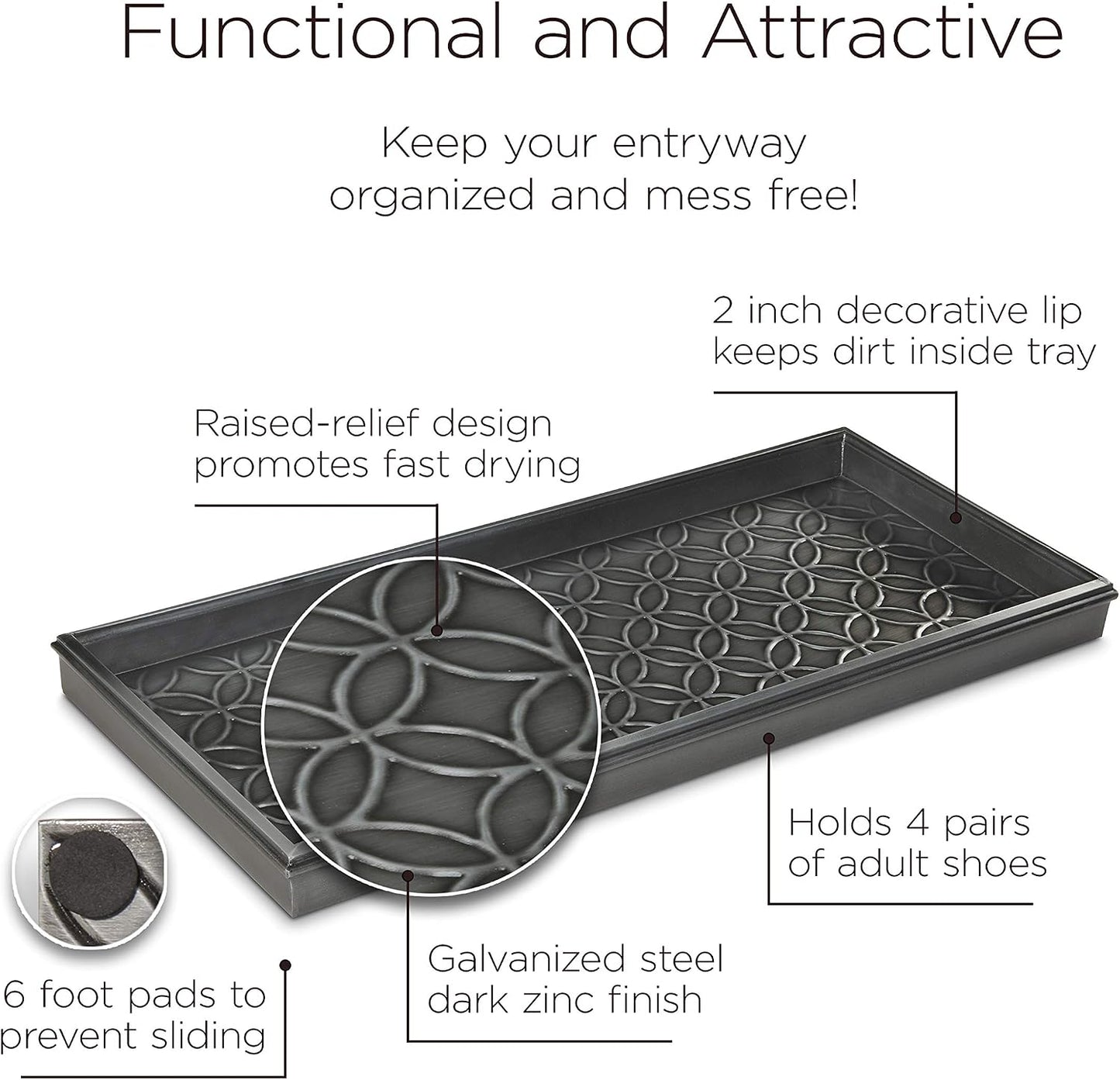 Good Directions 205VB Double Circles Copper Boot Tray Large