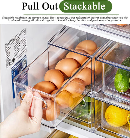 5 Pack Fruit Storage Containers for Fridge,Produce Container for Fridge with Removable Colanders,Leakproof Refrigerator Organizers and Storage for Produce Berry Vegetable Salad Meat Food Keep Fresh