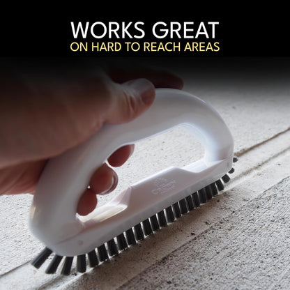 Grout Cleaning Brush Set (4 Pcs) Heavy Duty Hand Grout Scrub Brush & Detail Cleaning Brush Set for Baseboards,Floor, Corners, Shower, Bath Tub & Tiles
