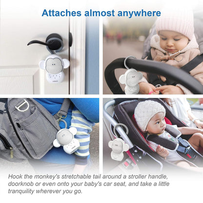 VTech Communications BC8211 Myla The Monkey Baby Sleep Soother with a White Noise Sound Machine Featuring 5 Soft Ambient Sounds, 5 Calming Melodies & Soft-Glow Night Light, 1 Count (Pack of 1)
