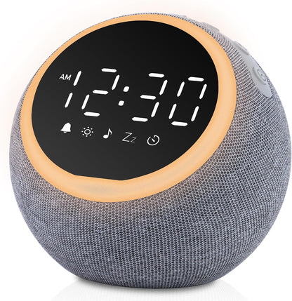 Smart Alarm Clock with White Noise & Night Light for Bedrooms