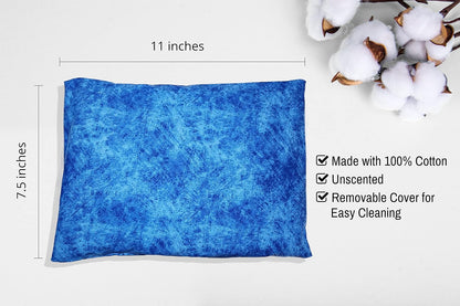 Microwavable Corn Filled Heating Pad and Cold Pack/Washable 100% Cotton Cover (Cross Hatch - Mint, 7.5in W x 11in L)