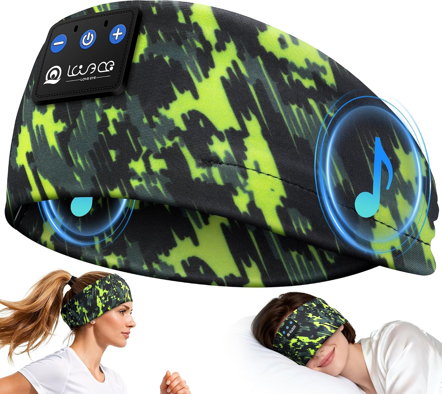 LOVE EYE Sleep Headphones Bluetooth 5.4, Sleep Mask Wireless Music Eye Mask for Side Sleepers, Soft Breathable Music Headband with HD Speaker for Workout Jogging Yoga Insomnia Travel Gift (Plum Red)