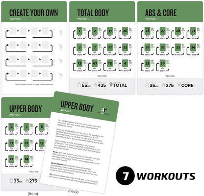 NewMe Fitness Pilates Workout Cards, Fitness Deck for Women and Men