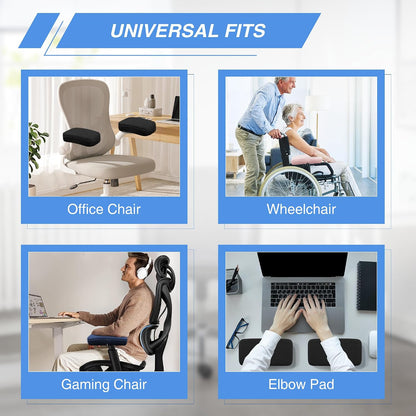 SPRING SEAON Desk & Office Chair Arm Pads Covers Fuzzy Memory Foam Pads
