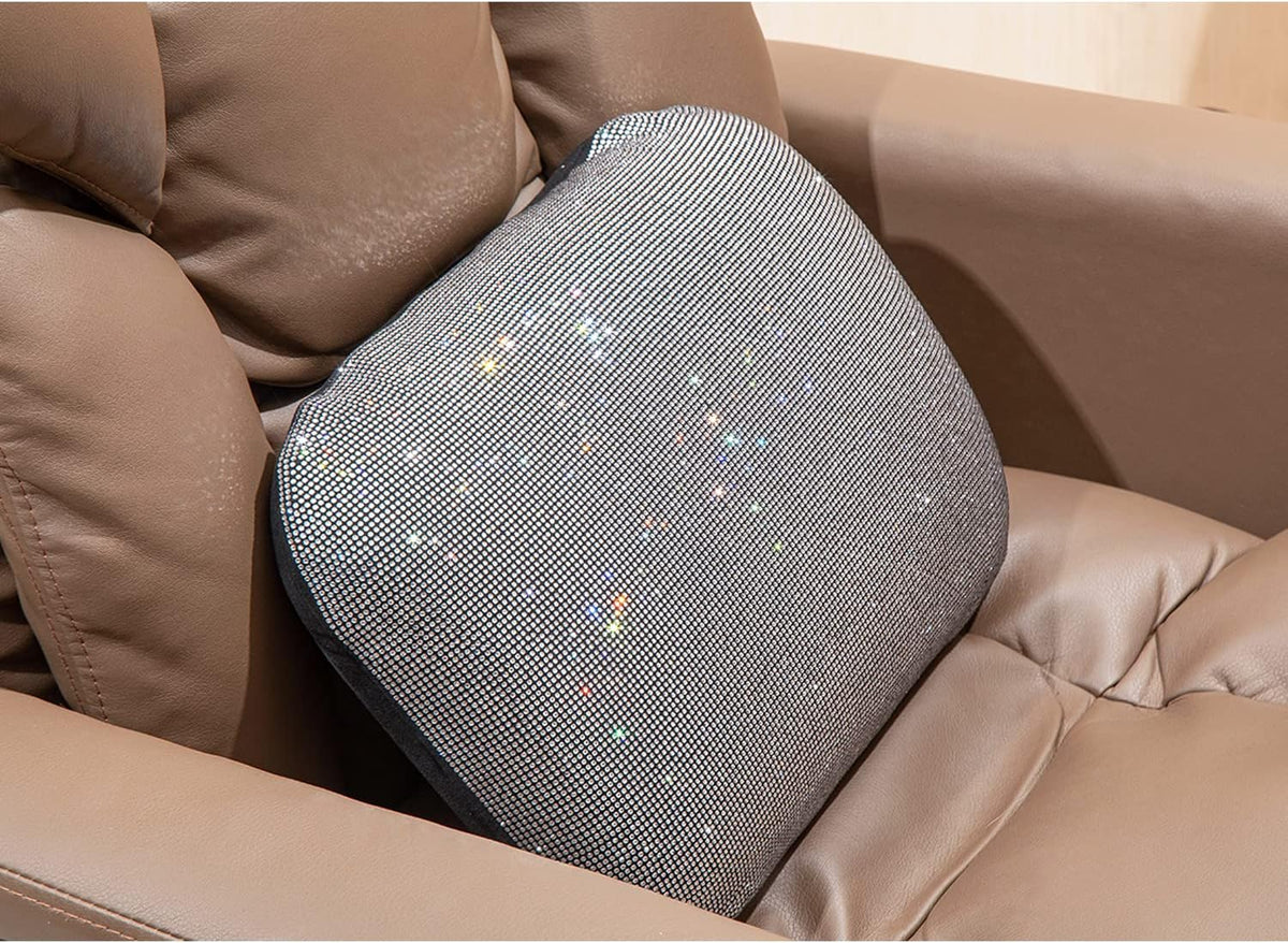 Lower Back Automotive Lumbar Support Pillow for Car Recliner Cushion Black