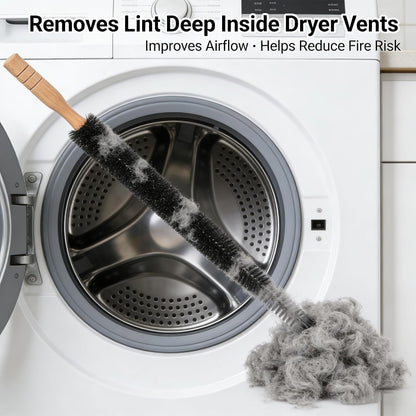 Universal Dryer Vent Cleaner Kit Compatible with All Vacuum Cleaner Include Vacuum Hose Attachment Accessories Brush Lint Brush,Dryer Vent Vacuum Hose (Set A)
