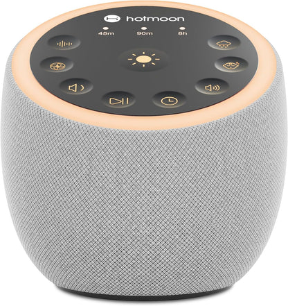 Hotmoon Sound Machine for Sleep, Cocoon 2 White Noise Sound Machine with 40 Relaxing Sounds, Dual-Speaker & Timer, 8 Night Light, Pink Brown Green Noise for Sleeping Adults, Office Privacy, Plug-in