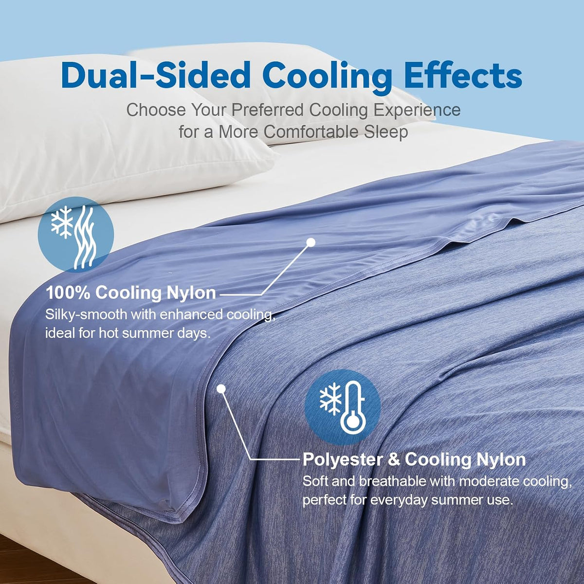 Ailemei Direct Cooling Thin Mattress Pad King Size, Gray, 76"x80"