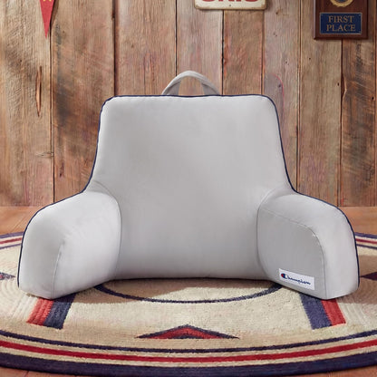 Champion Faux Wool Bedrest Pillow, 100% Polyester Cover and Fill, Spot Clean Only, Navy Blue, 29" x 24.5" x 10.5"