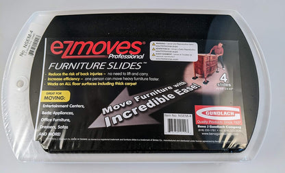 Furniture Slides for Carpet, Large (9” x 6”) - Easily Move Sofas, Loveseats, Cabinets, Bookcases, and More (4 Slides per Set)
