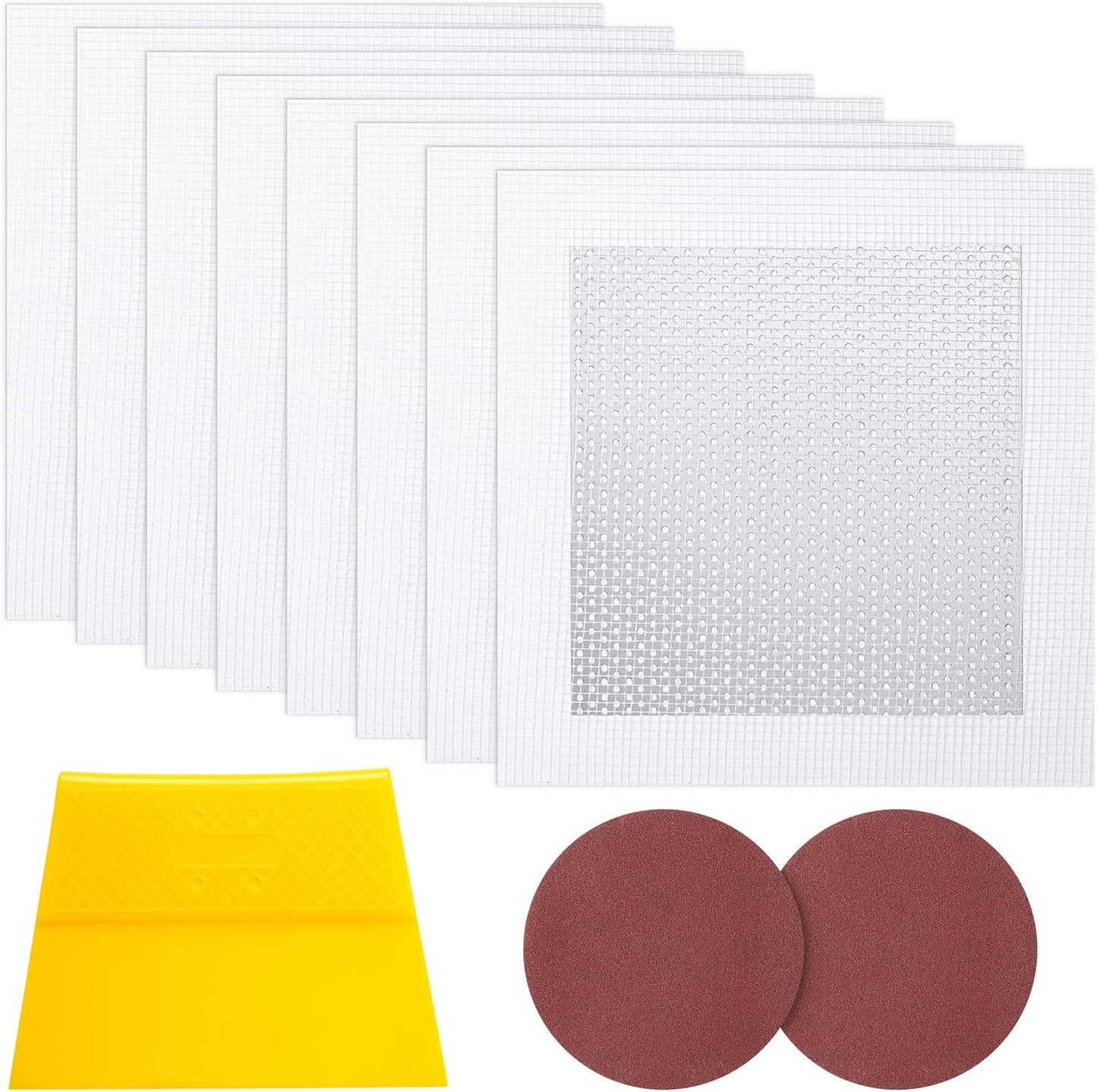 Bates- Drywall Repair Kit, 16 pcs, Aluminum Wall Repair Patch Kit | for Wall Hole Repair, Sanding and Patching