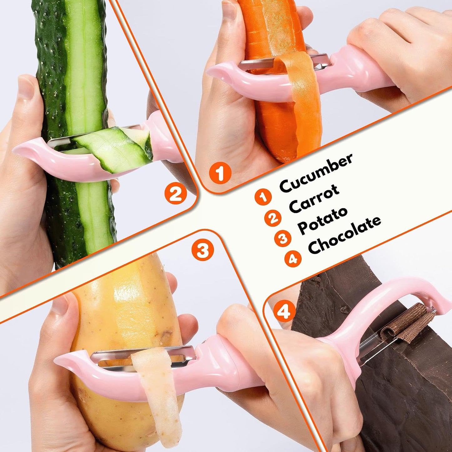 Rainspire Vegetable Peeler Potato Peelers for Kitchen, Sharp Stainless Steel Blades Veggie, Comfortable Handle Fruit Peeler, Carrot Peeler Apple Peeler Dishwasher Safe Black, 1-Pack