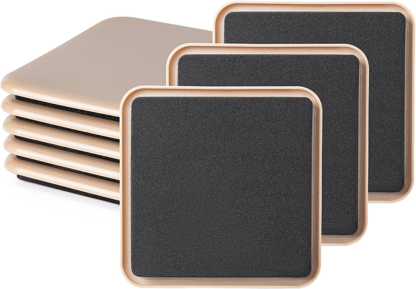 Furniture Sliders, 8 Pcs 3 1/2'' Furniture Sliders Pads for Hardwood Floors, Chair Legs Floors Protectors, Reusable Round Glides Glider, Heavy Duty Furniture Movers Sliders | Chair Legs Floors Protectors, Reusable Round Glides Glider, Heavy Duty
