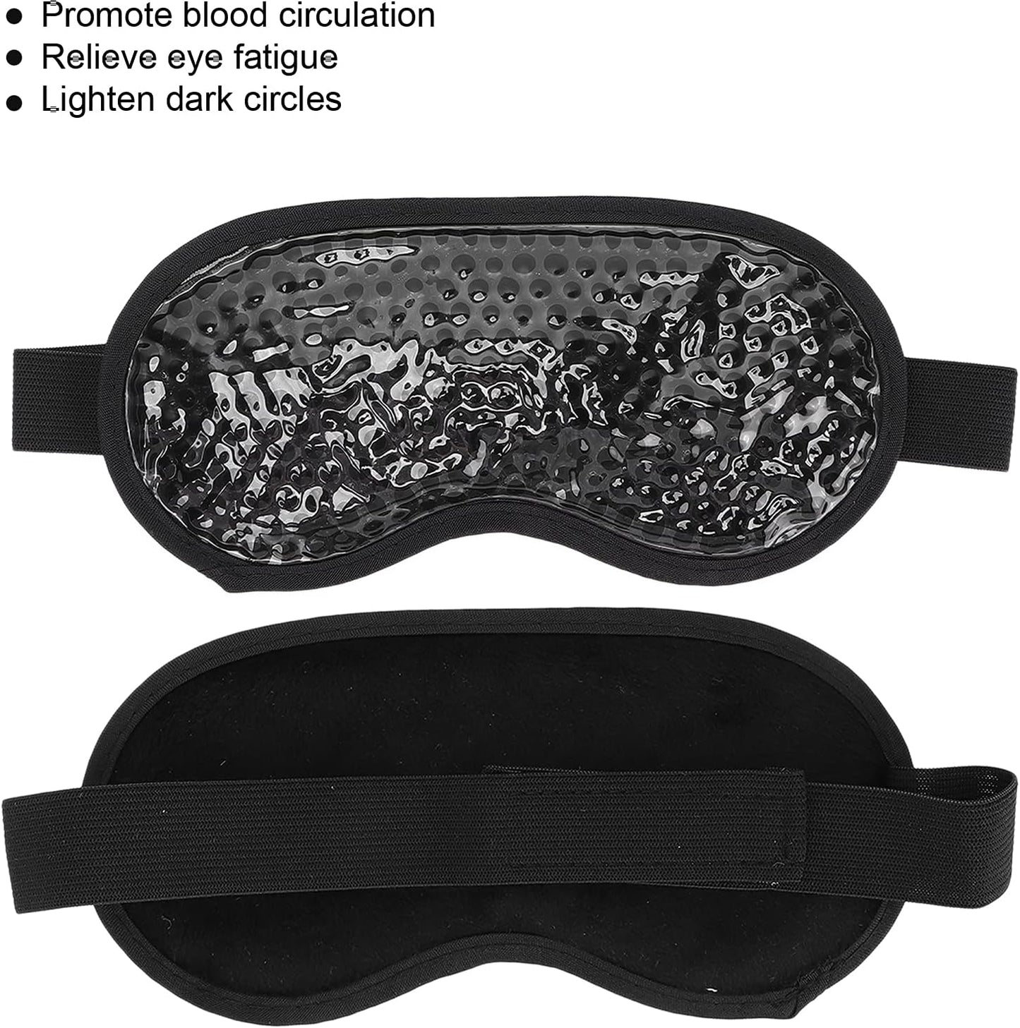 Luqeeg Gel Bead Eye Masks, Hot Cold Compress Eye Pack, Reusable Cooling Gel Bead Ice Pack, Hot Cold Cooling Compress Gel Eye Pad for Stress Relief, Migraine, Puffiness, Dry Eyes, Dark