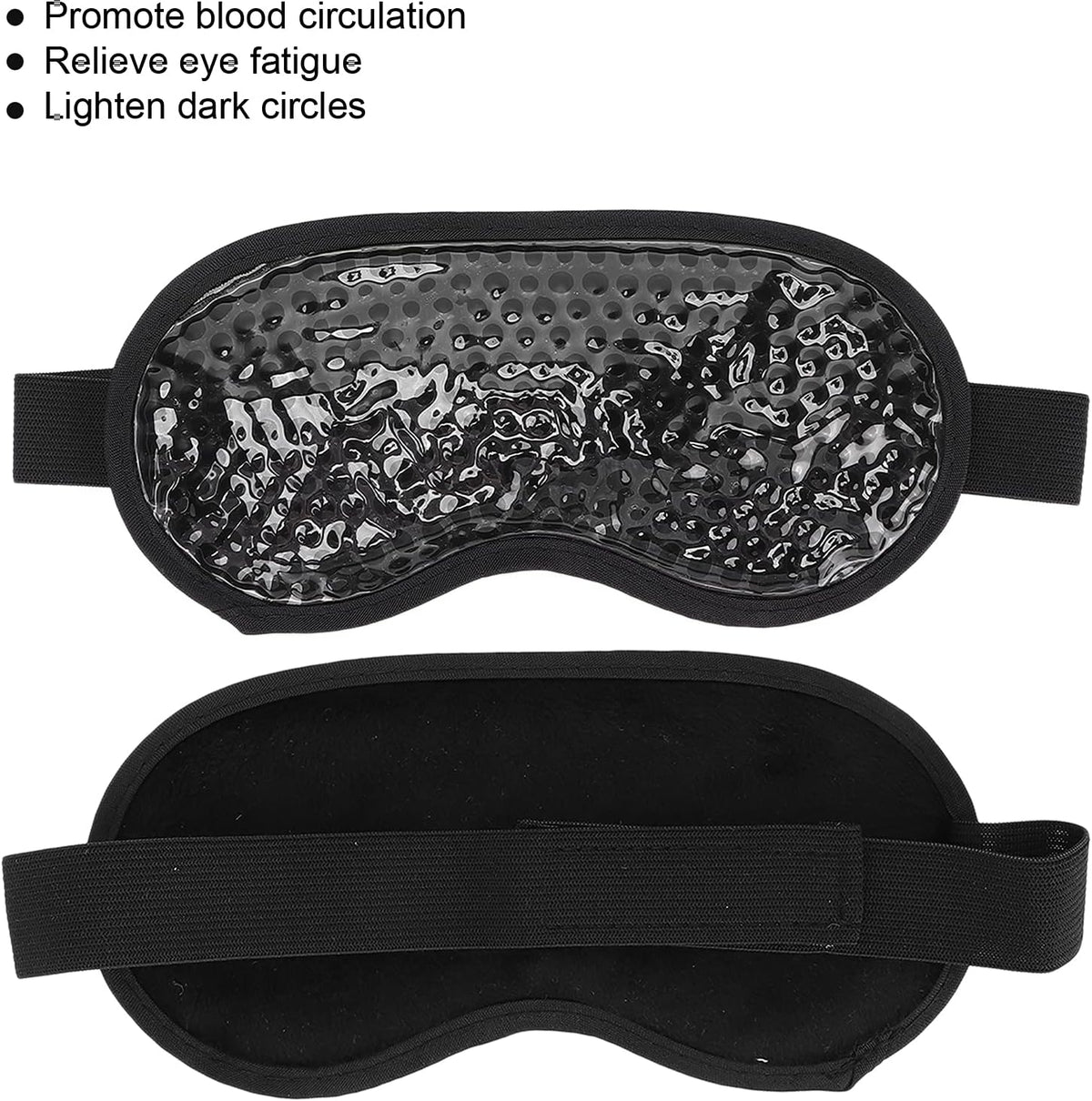 Luqeeg Gel Bead Eye Masks, Hot Cold Compress Eye Pack, Reusable Cooling Gel Bead Ice Pack, Hot Cold Cooling Compress Gel Eye Pad for Stress Relief, Migraine, Puffiness, Dry Eyes, Dark