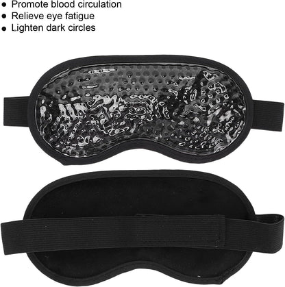 Luqeeg Gel Bead Eye Masks, Hot Cold Compress Eye Pack, Reusable Cooling Gel Bead Ice Pack, Hot Cold Cooling Compress Gel Eye Pad for Stress Relief, Migraine, Puffiness, Dry Eyes, Dark