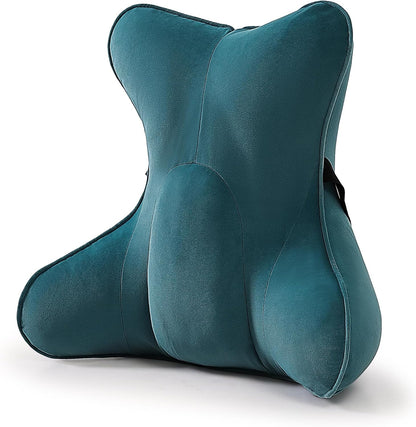 Back Pillow for Couch and Recliner, Lumbar Support Pillow for Sofa Sitting, Back Support Cushion for Office Chair, Ergonomic Back Cushion for Sitting Comfort, Slate Blue