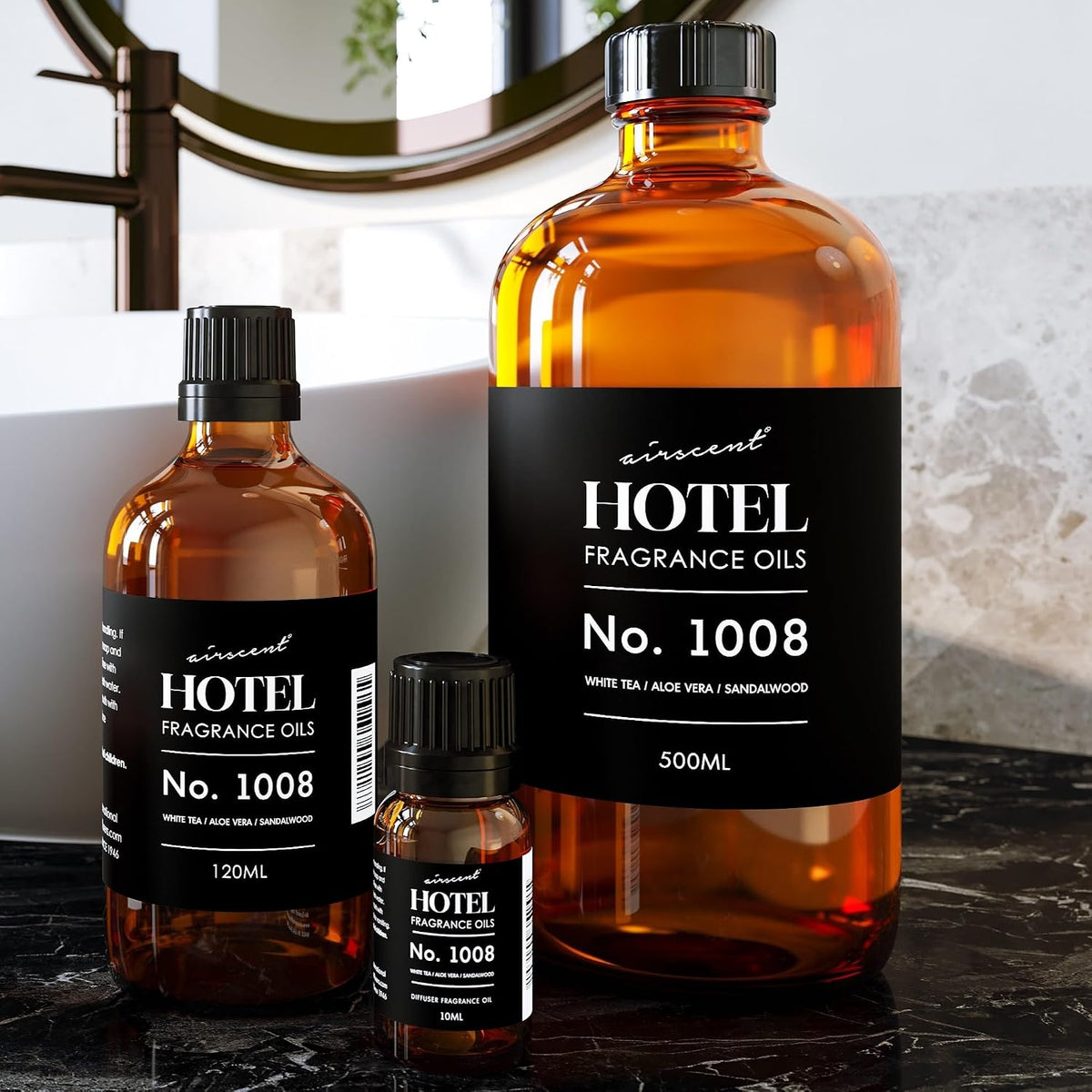 AirScent Hotel Diffuser Oil No. 1008 - White Tea Aloe Sandalwood - 500 mL
