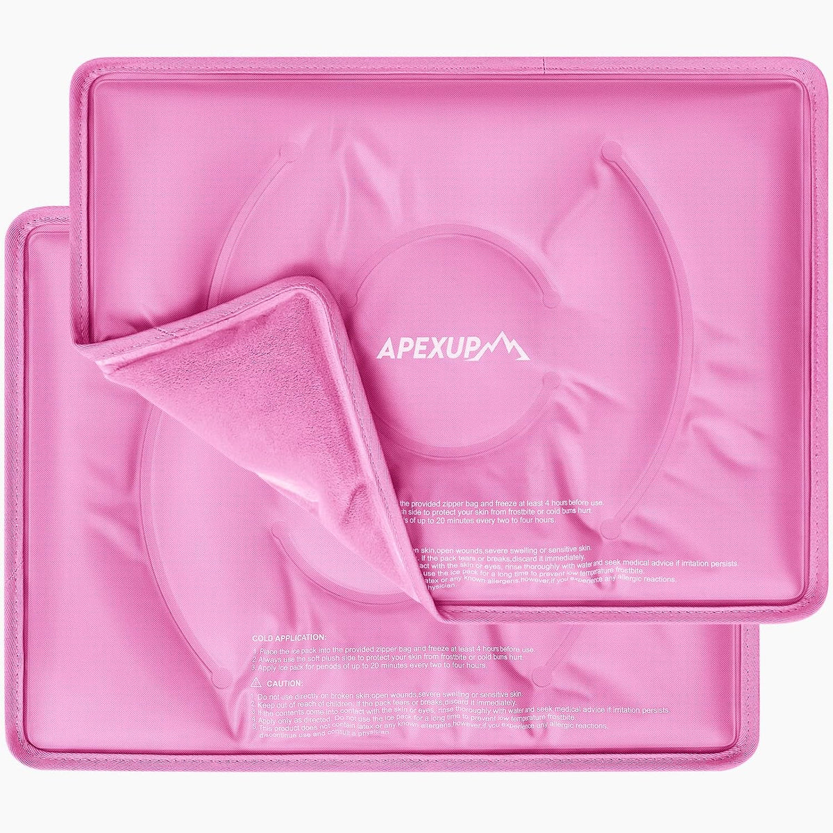 APEXUP Gel Ice Packs for Injuries Reusable, Flexible Double Sided Cold Packs for Injuries, Ice Pack for Knee, Shoulder, Back, Hip, Leg, Arm (Blue, 8"x5.5", 1PK)