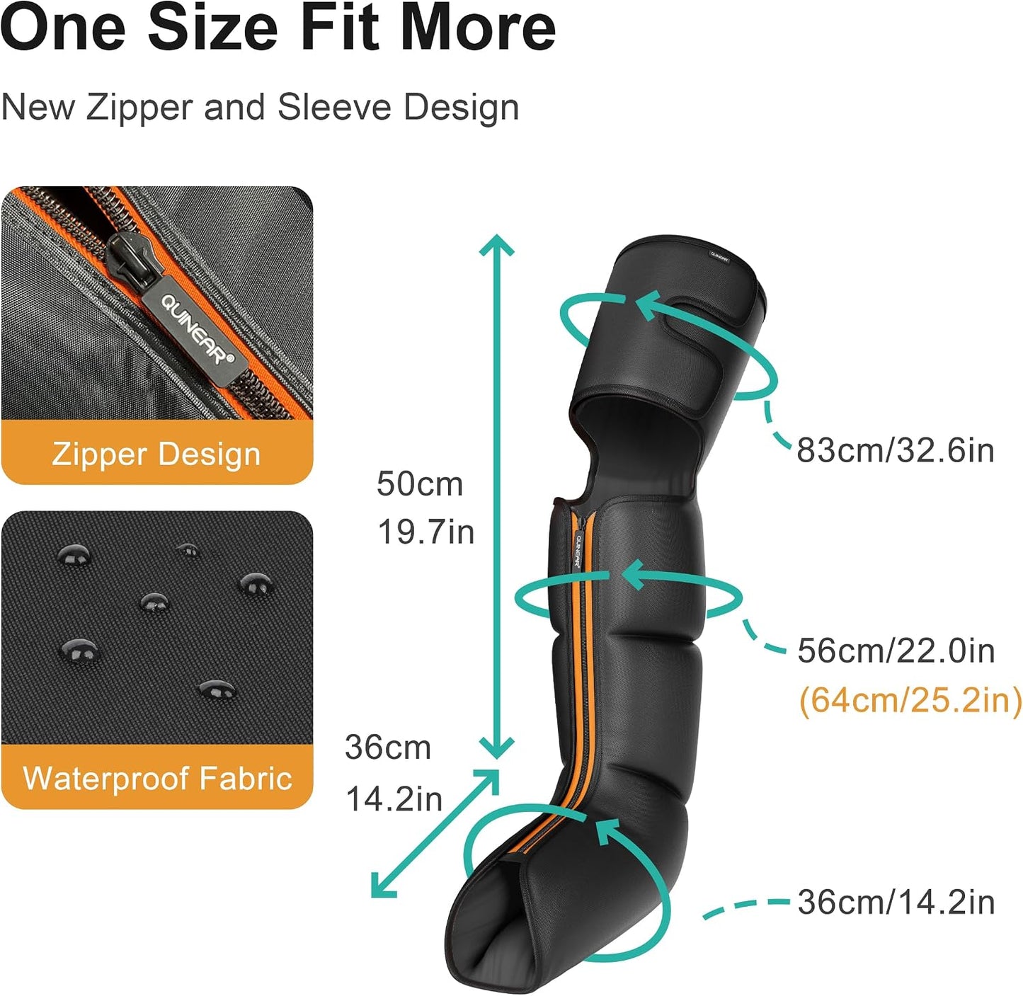 QUINEAR Leg Massager, 3-in-1 Heat and Compression Therapy, Air Compression Leg Recovery System, Leg Massage Boots for Circulation and Pain Relief, FSA-HSA-Eligible