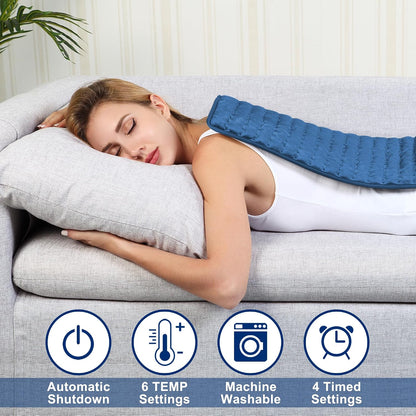 Electric Heating pad for Back Neck Shoulder Knee Arms Legs- Electric Heat Pads with 6 Heat Settings & Auto Shut Off Heat Heating Pad for Birthday Mother Father Girl Men Women