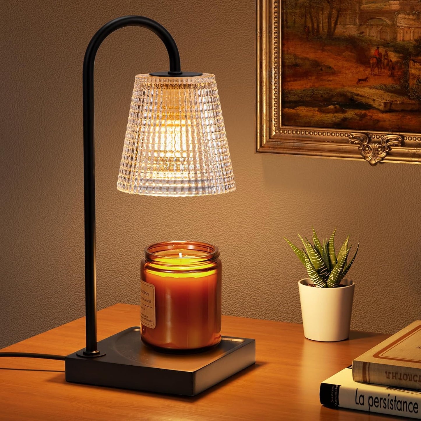Hong-in Candle Warmer Lamp with Timer, House Warming Gifts New Home Decor | Dimmable & Adjustable Height, Electric Wax Warmer for Scented Wax Jar Candles,Gifts for Women Mom Sister