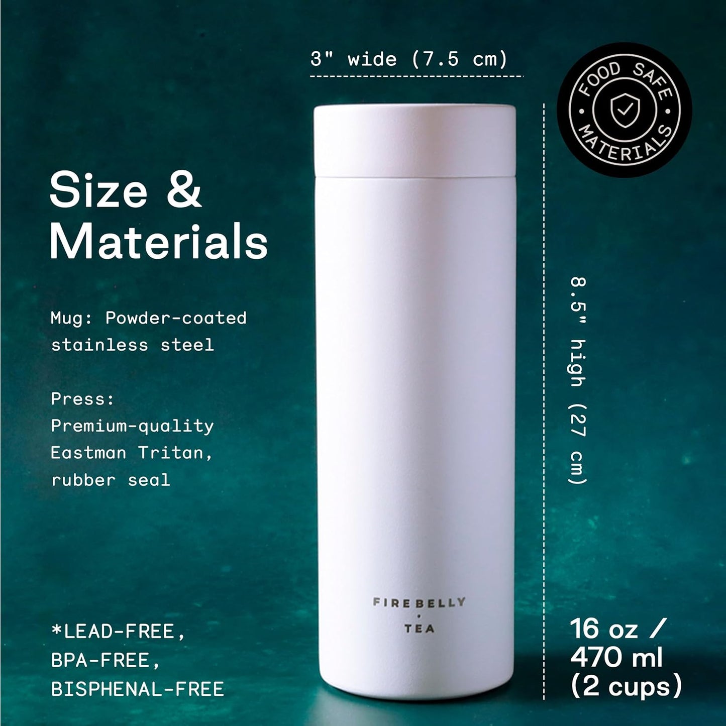 Firebelly Tea, Travel Tea Infuser Mug with Strainer, Insulated Tumbler for Loose Leaf Tea or Coffee, Leakproof Bottle for Hot or Iced Drinks, Stainless Steel Thermos with Lid, Salmon