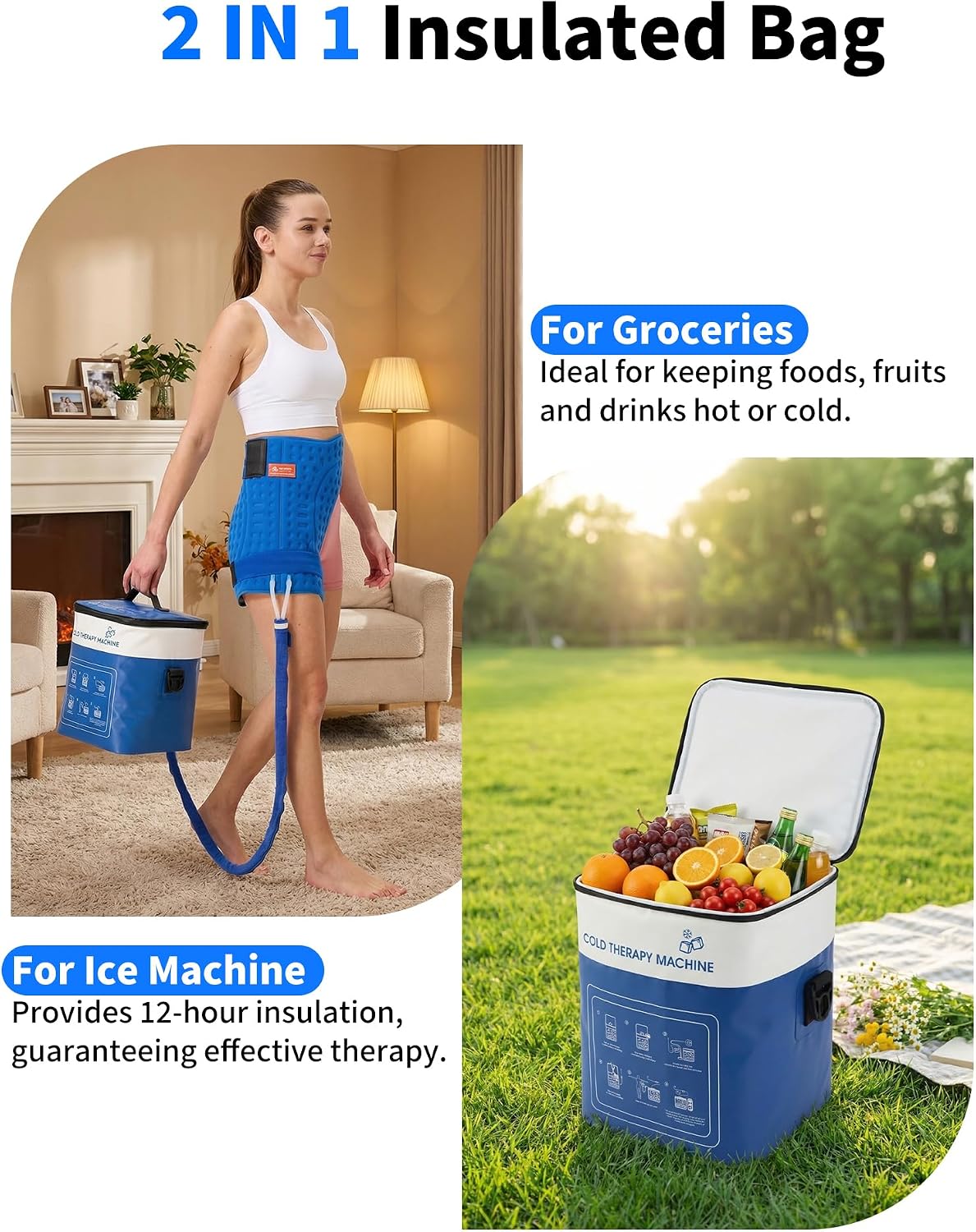 Ankle Foot Ice Pack Wrap for Cold Therapy Machine, Replacement Pad Only for Cryotherapy Unit, Cold Water Therapy for Plantar Fasciitis Relief, Post-Surgery & Injury Recovery - Universal Connector