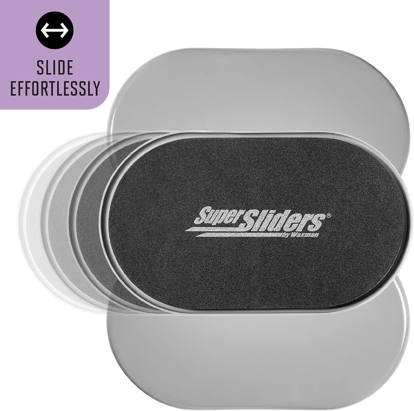 Super Sliders 5-3/4" x 9-1/2" XL Oval Reusable Furniture Sliders for Carpet, Anti-Slip Protective Furniture Moving Pads for Beds, Sofas, Dressers, Set of 4, Brown